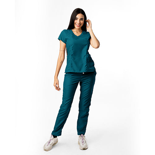 Uniforme Dama Esencial Cuello Cruzado Pantalón Clásico
